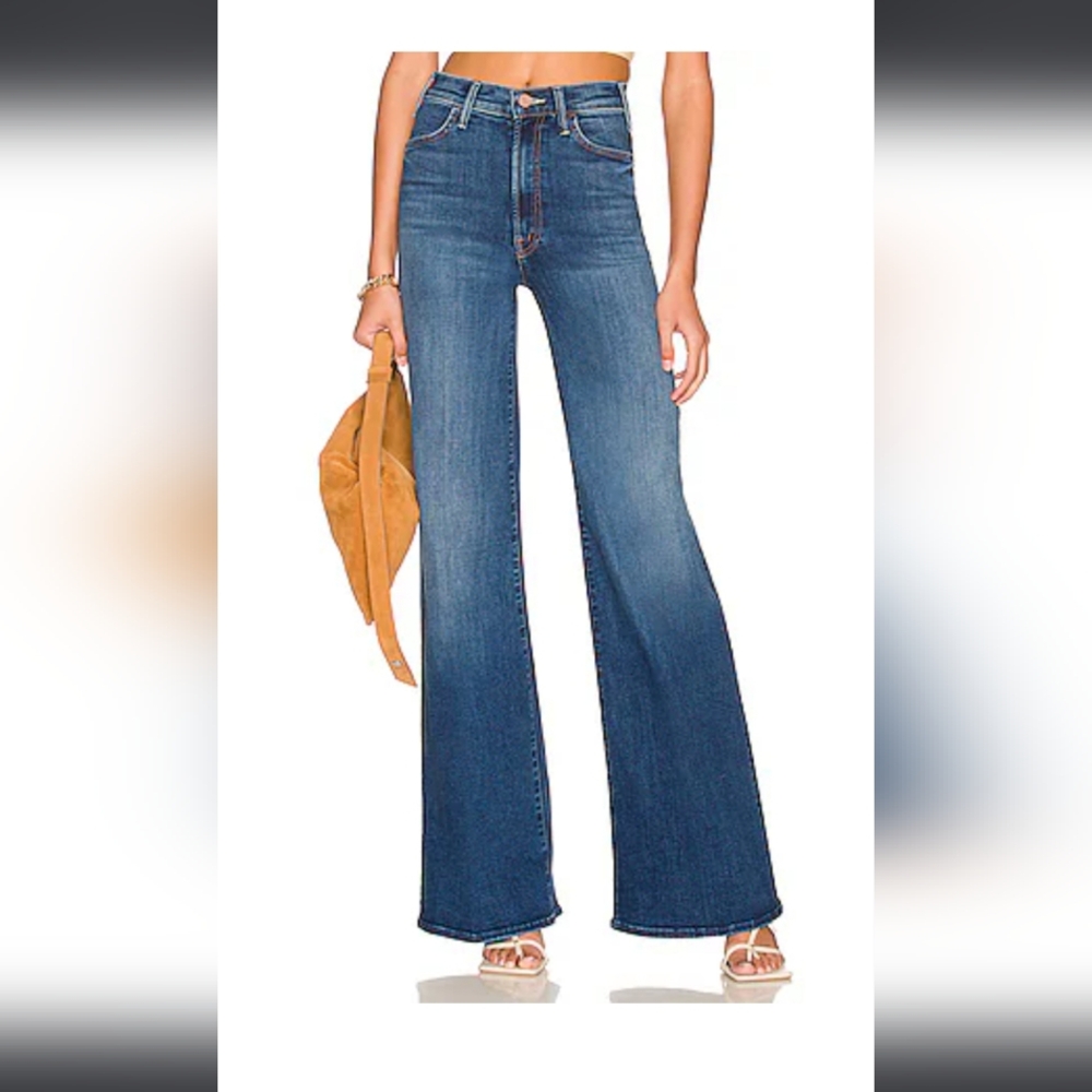 Mother The Hustler Roller Heel Jeans High Fidelity Size 34